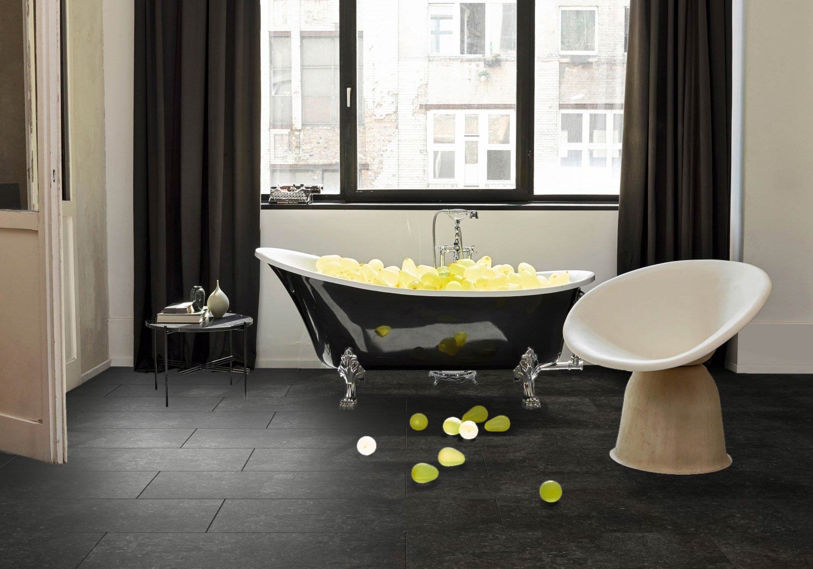 Parador Designboden Modular ONE Hydron Granit Anthrazit Großfliese 4V Raum2