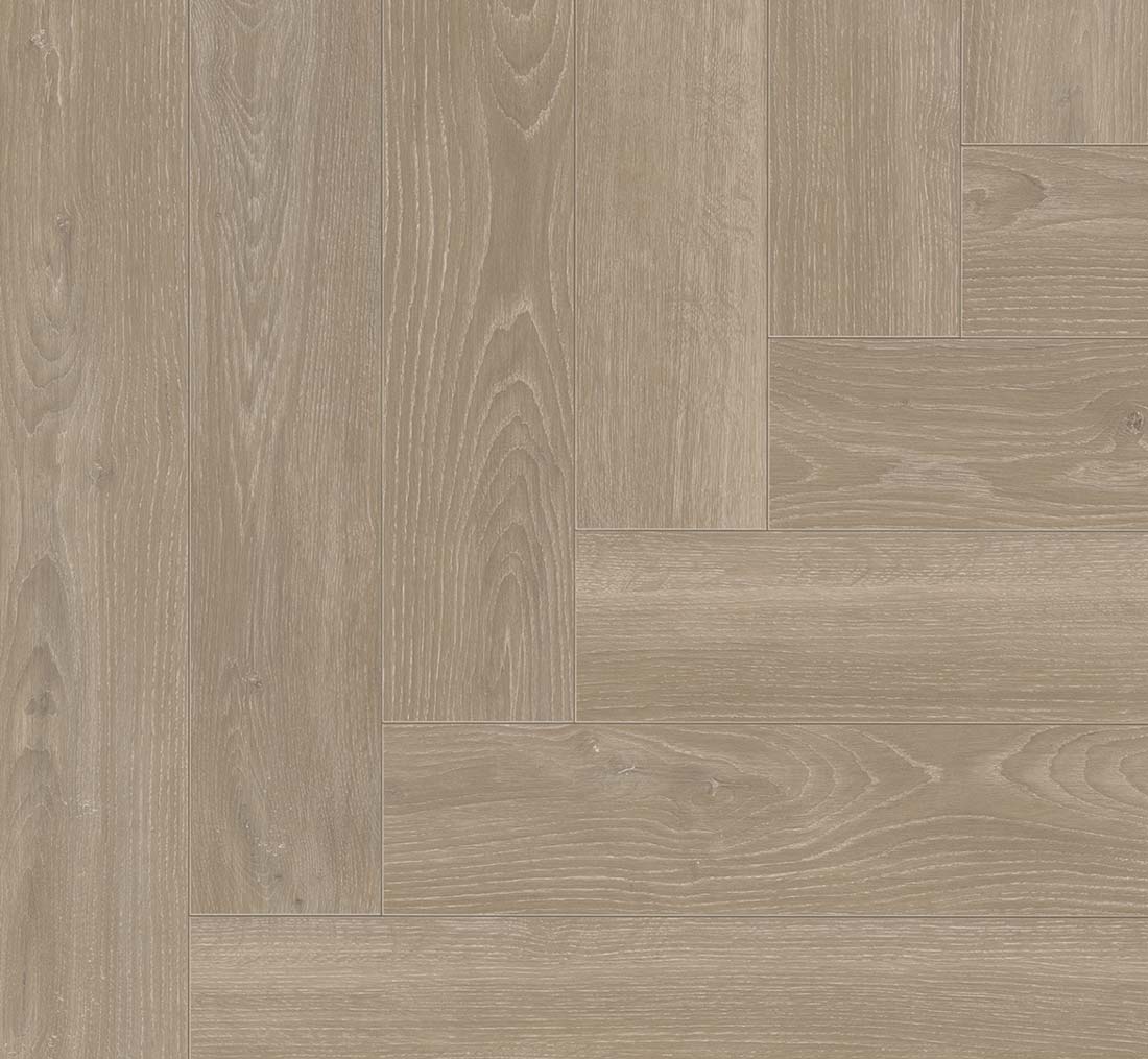 Parador Laminat Trendtime 3 Eiche Skyline perlgrau Fischgrät 4V Raum3