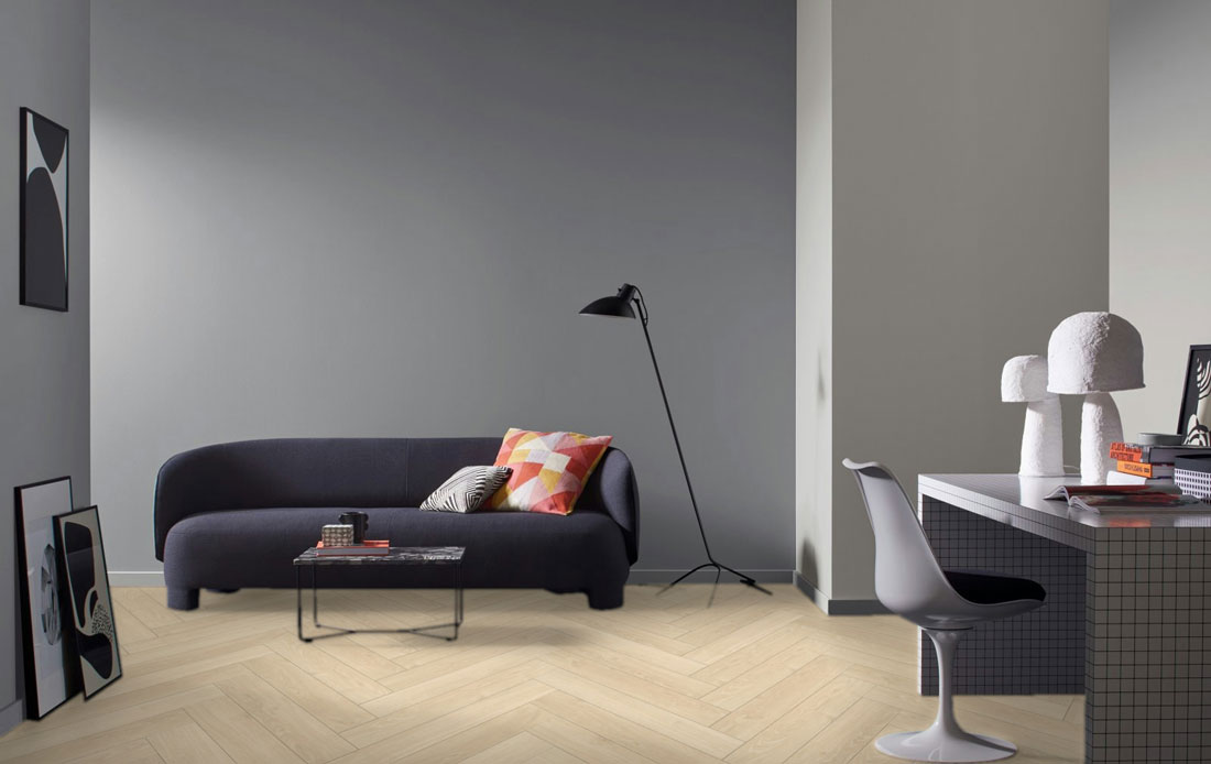 Parador Laminat Trendtime 3 Eiche Studioline geschliffen Fischgrät 4V Raum5