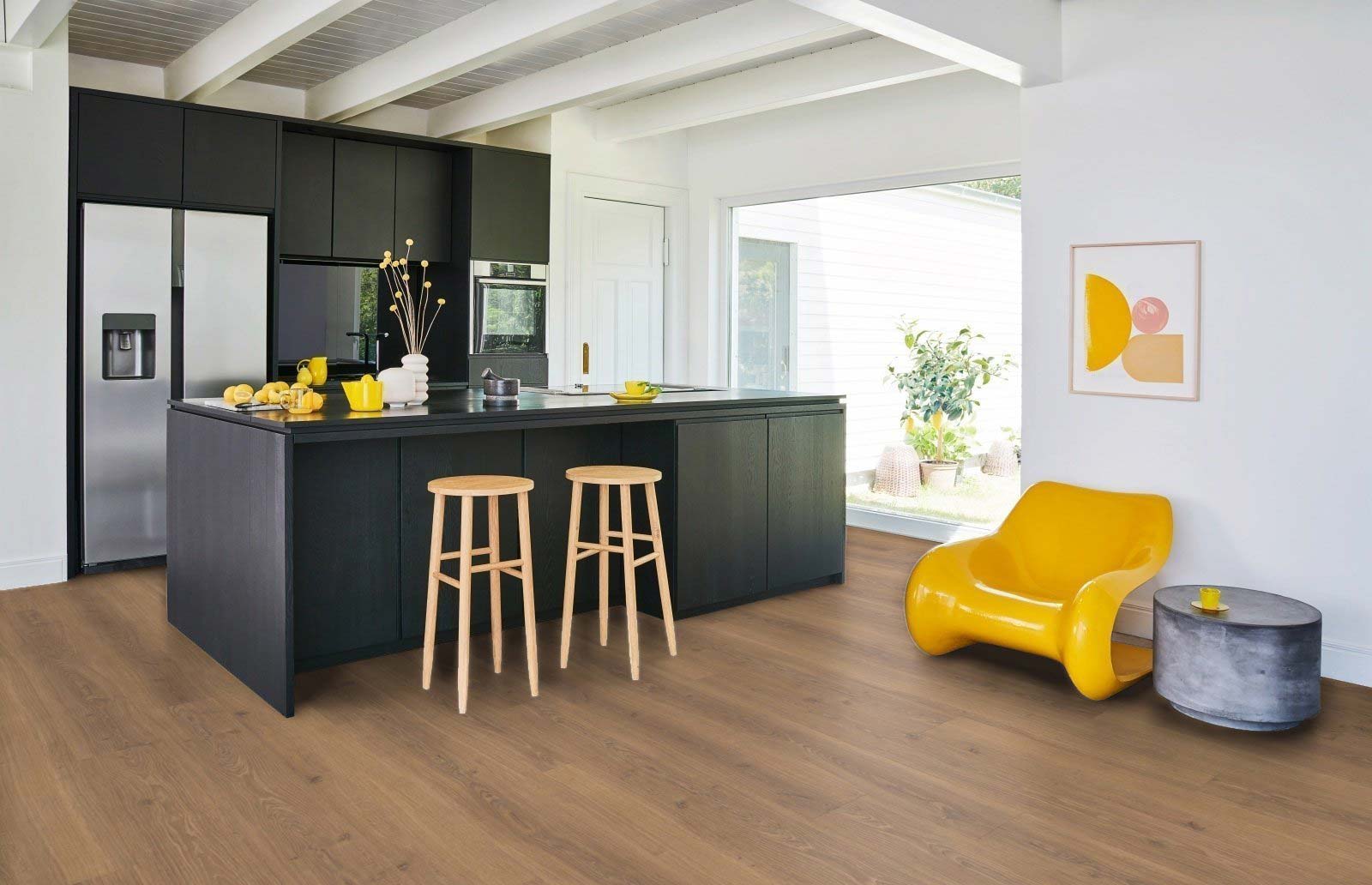 Parador Laminat Trendtime 6 Iconics Eiche Studioline Honig Schlossdiele 4V Raum3