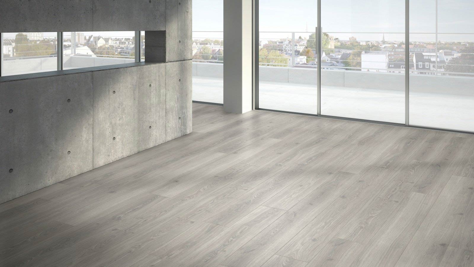 Parador Laminat Trendtime 6 Iconics Eiche Studioline Lichtgrau Schlossdiele 4V Raum2