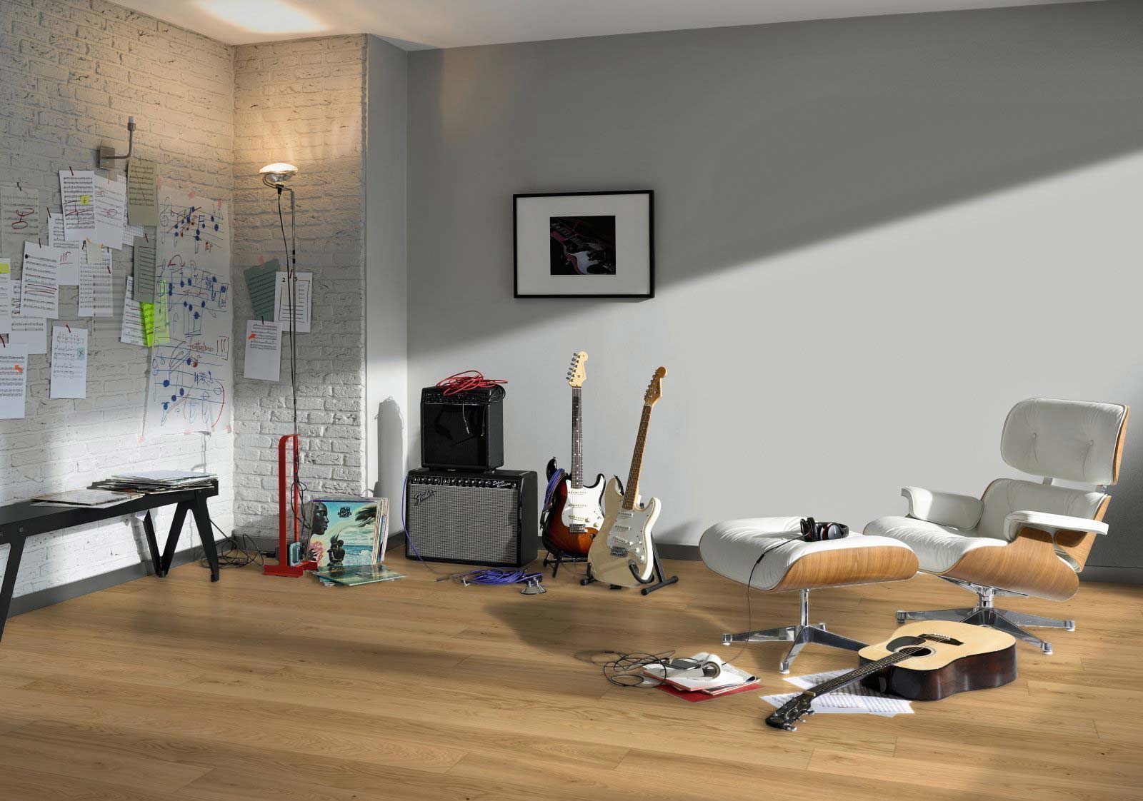 Parador Parkett Classic 3025 Eiche gebürstet Classic naturgeölt plus 1-Stab Landhausdiele M4V Raum4