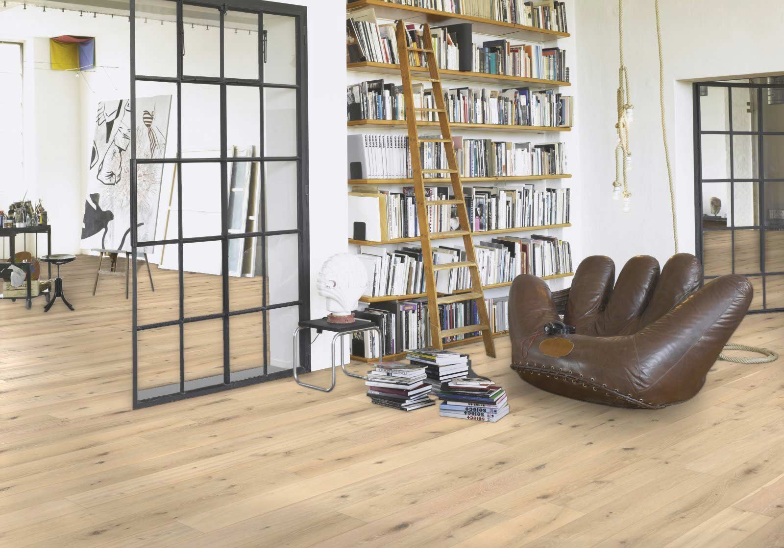 Parador Parkett Classic 3025 Eiche gebürstet Rustikal naturgeölt weiß plus 1-Stab Landhausdiele M4V Raum4