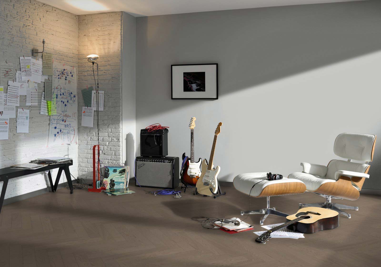 Parador Parkett Trendtime 3 Eiche Castle Living lackversiegelt extramatt Stab (Fischgrät) M4V Raum3