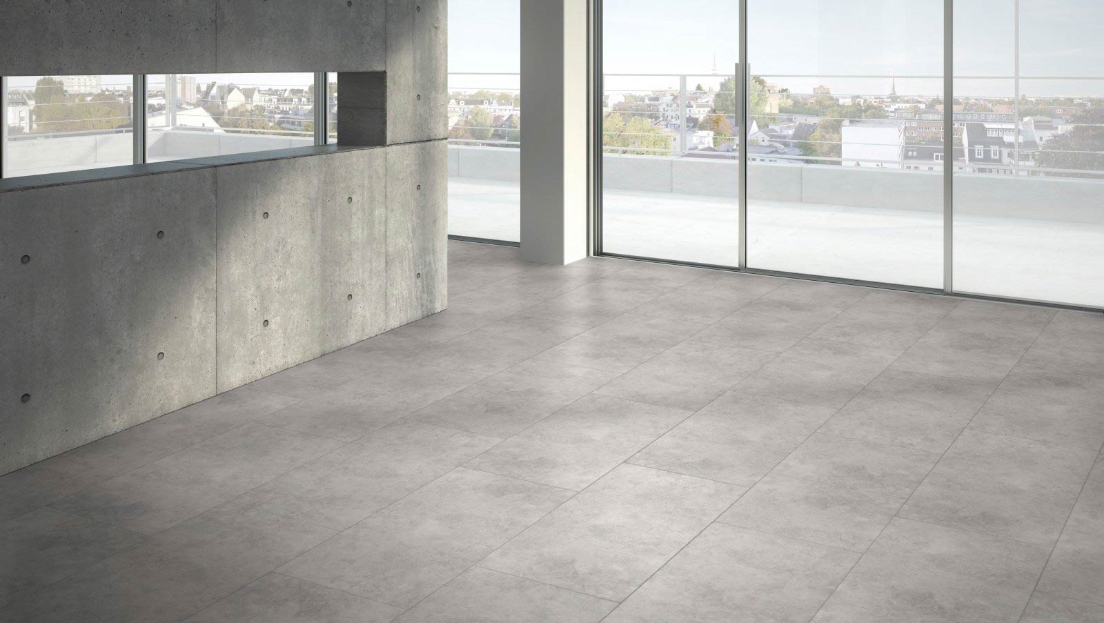 Parador Vinyl Trendtime 5 Beton Grau Großfliese 4V Raum2