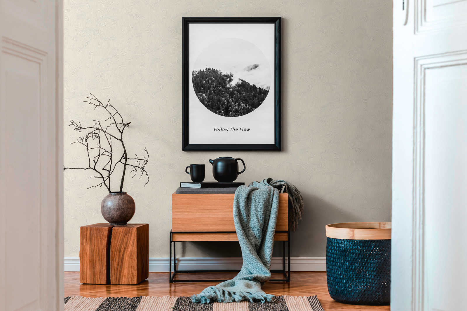 Skaben 3D geometric 3D Tapete geometrische Tapete Grau Raum5