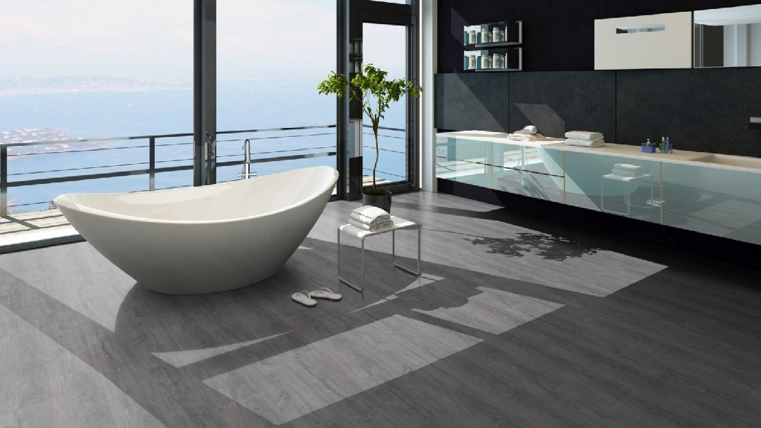 Skaben Bio Design massiv Life 55 Antique Oak Medium Grey 1-Stab Landhausdiele zum kleben Raum5