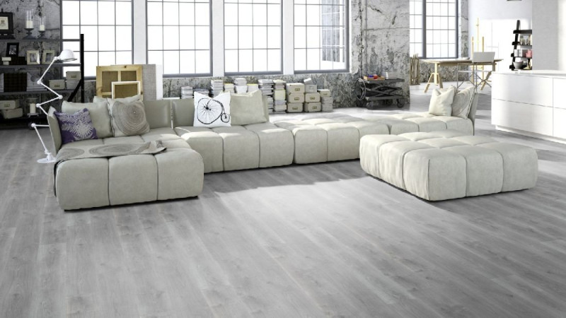Skaben Bio Design massiv Life 55 Forest Oak White Grey 1-Stab Landhausdiele zum kleben main product photo