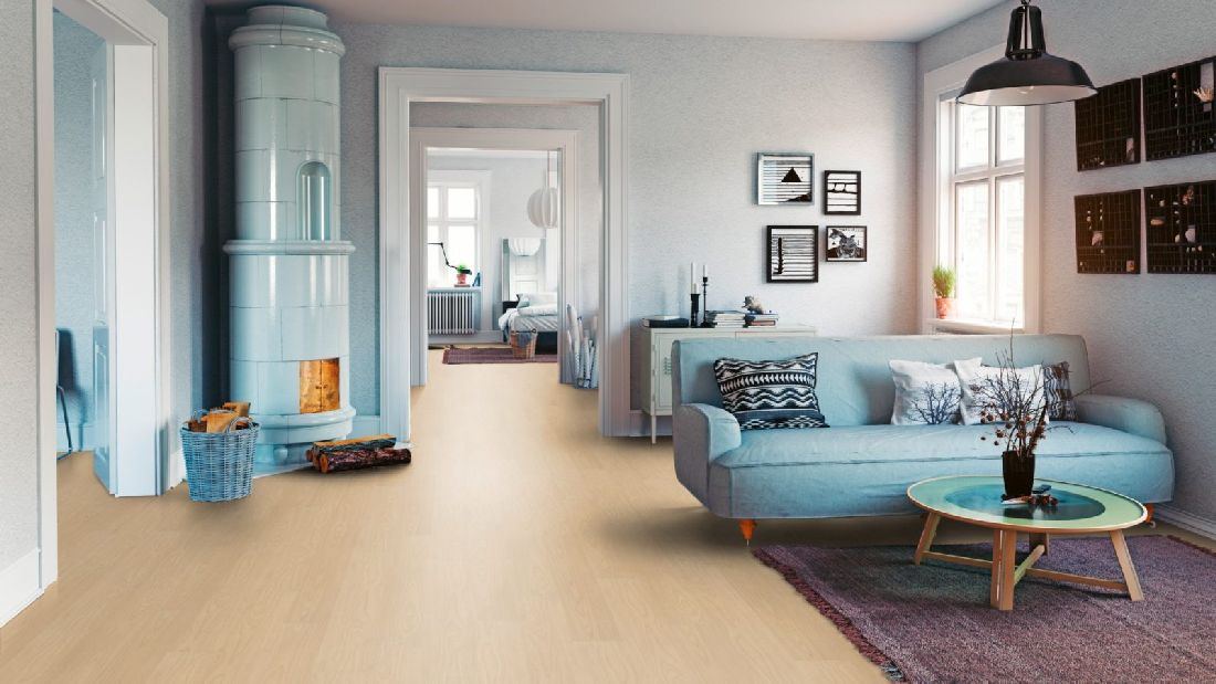 Skaben Bio Design massiv Life 55 Maple Light 1-Stab Landhausdiele zum kleben Raum8