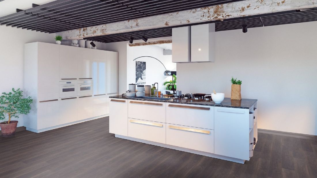 Skaben Bio Design massiv Life 55 Vintage Oak Dark Brown 1-Stab Landhausdiele zum kleben Raum10