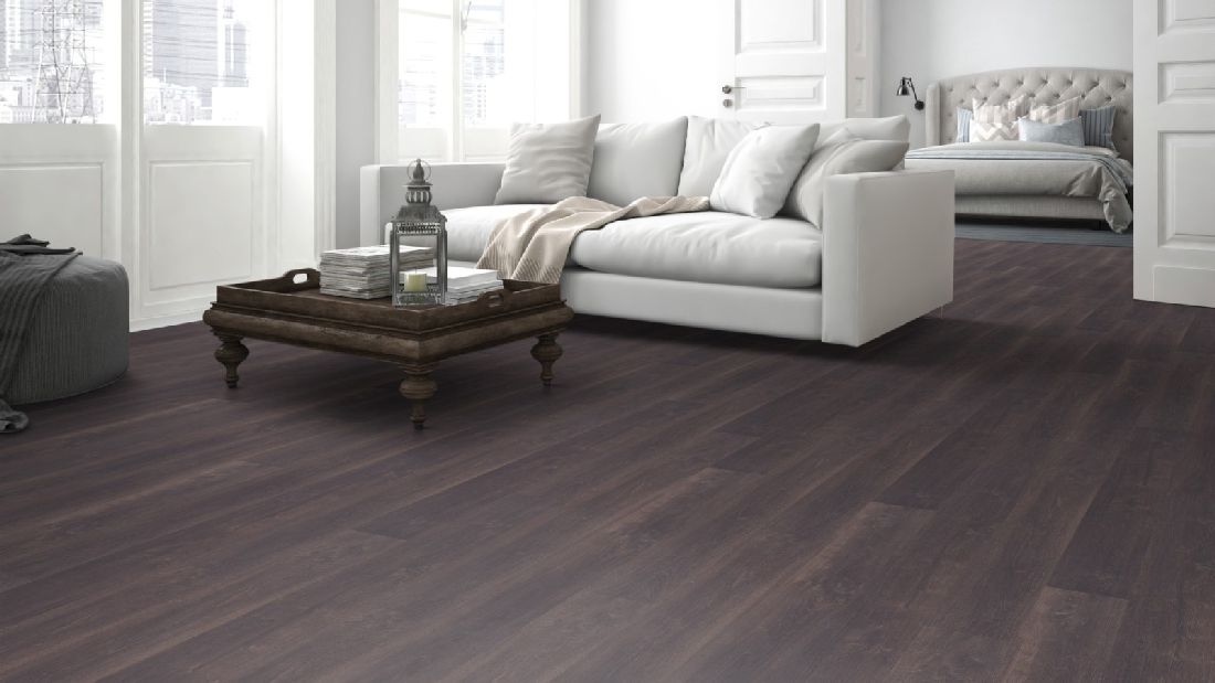 Skaben Bio Design massiv Life 55 Vintage Oak Dark Brown 1-Stab Landhausdiele zum kleben Raum2