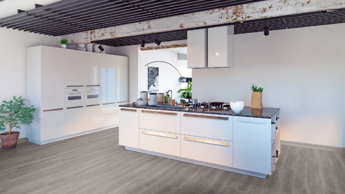 Skaben Bio Design massiv Life 55 Vintage Oak Greige 1-Stab Landhausdiele zum kleben Raum10