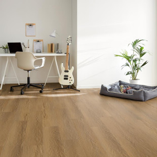 Skaben Green Click Driftwood Brown 1-plank organic flooring with integrated cork carpet pad