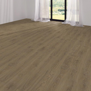 Skaben Green Click Driftwood Nougat 1-plank organic flooring with integrated cork carpet pad
