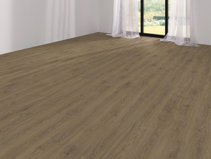 Skaben Sol organique Green Click Driftwood Nougat 1 frise avec la sous-couche acoustique en liège main product photo