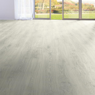 Skaben Green Click Driftwood White 1-plank organic flooring with integrated cork carpet pad