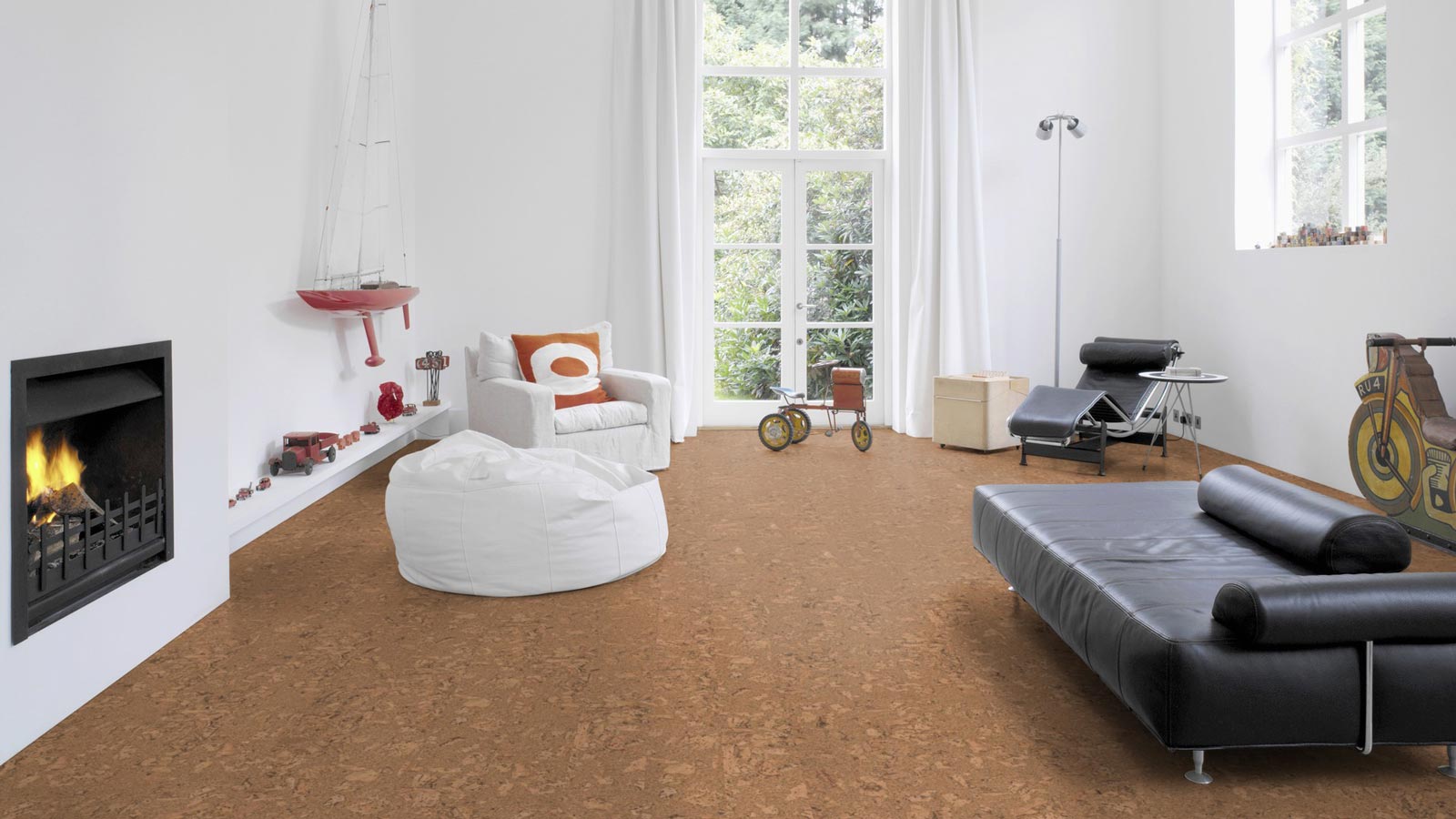 Skaben Bioboden Pro Climate Click 70 CORK Schale rustikal nachhaltige wasserfeste Landhausdiele 4V zum Klicken Raum7