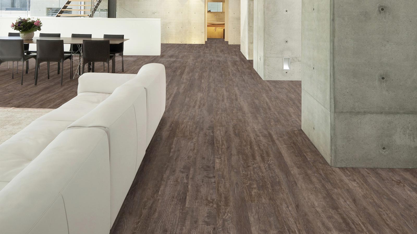 Skaben Bioboden Pro Climate Click 73 WOOD Altholz Alpenhof nachhaltige wasserfeste Landhausdiele 4V zum Klicken Raum5