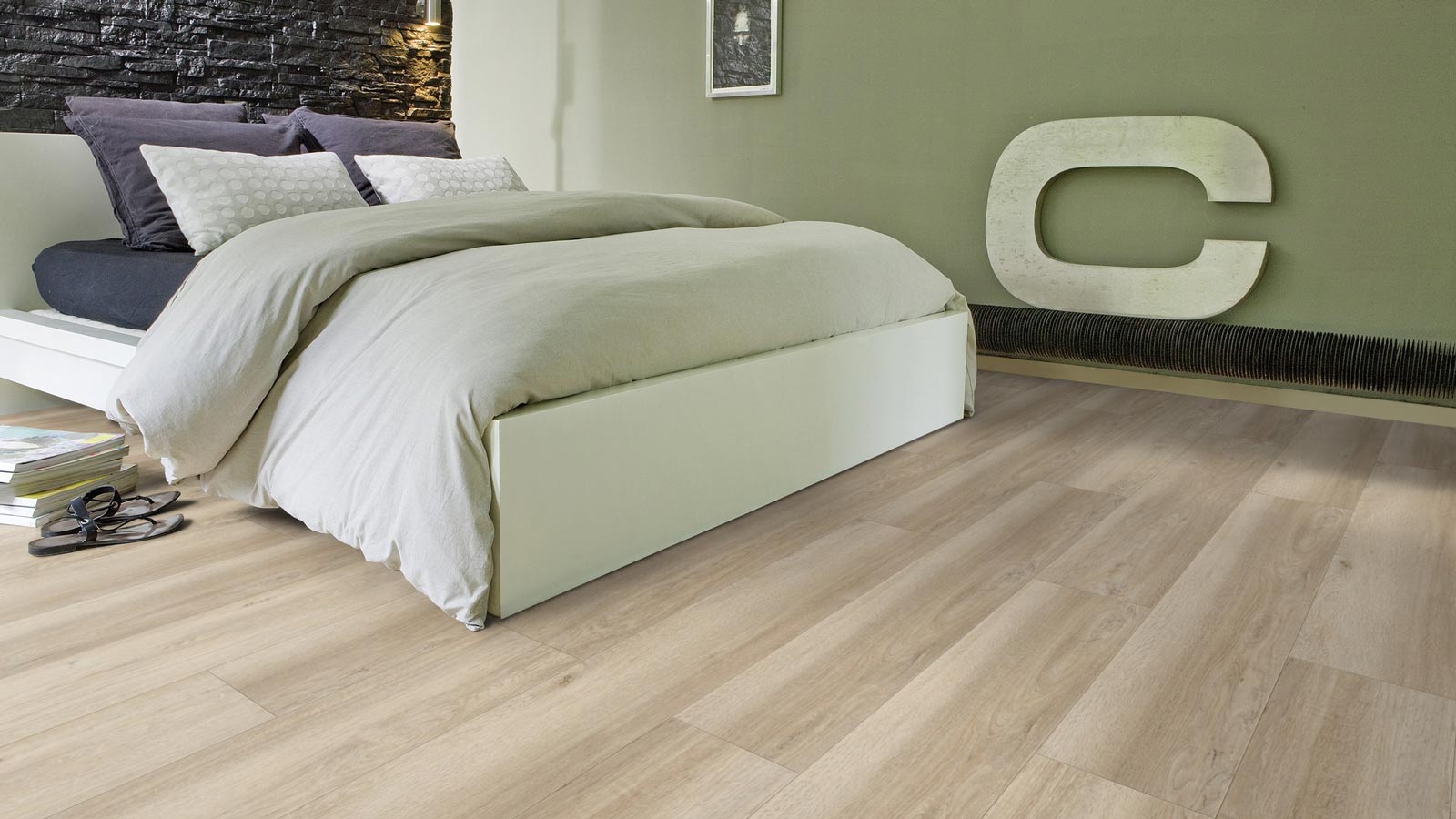 Skaben Bioboden Pro Climate Click 73 WOOD Eiche Pazifikgrau nachhaltige wasserfeste Landhausdiele 4V zum Klicken Raum7