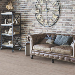 Skaben organic flooring Pro Climate Click 73 WOOD ivory modern sustainable waterproof plank 4V to click.