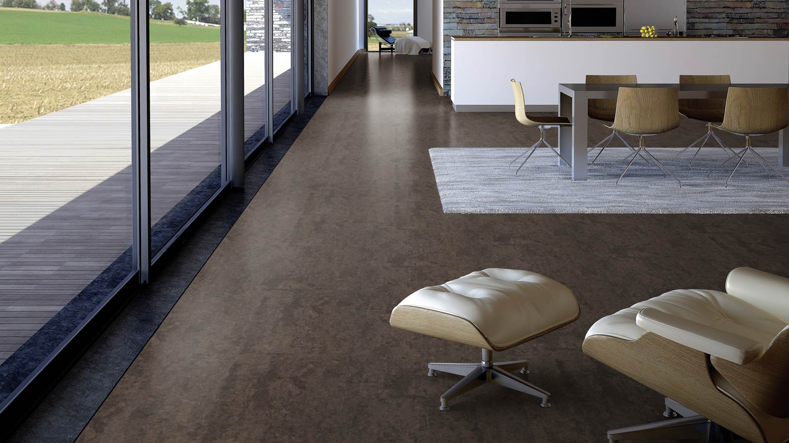 Skaben Bioboden Pro Climate Glue 80 STONE Beton Carbon nachhaltige Fliese zum Kleben Raum5