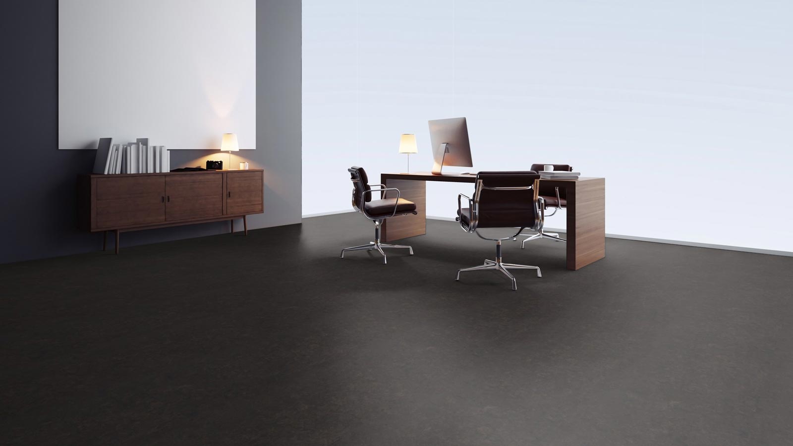 Skaben Bioboden Pro Climate Glue 80 STONE Zement Rabenschwarz nachhaltige Fliese zum Kleben Raum5