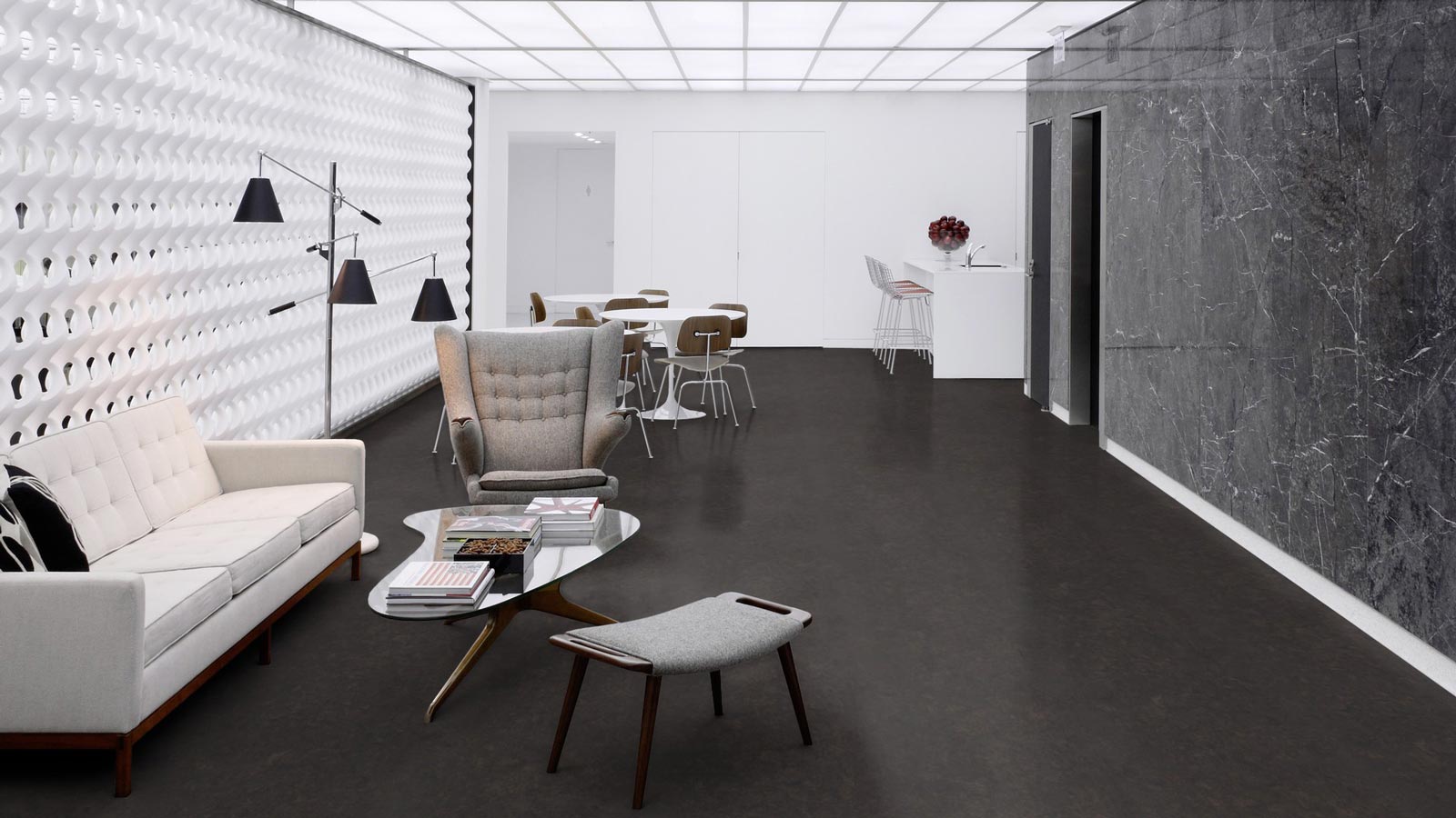 Skaben Bioboden Pro Climate Glue 80 STONE Zement Rabenschwarz nachhaltige Fliese zum Kleben Raum7