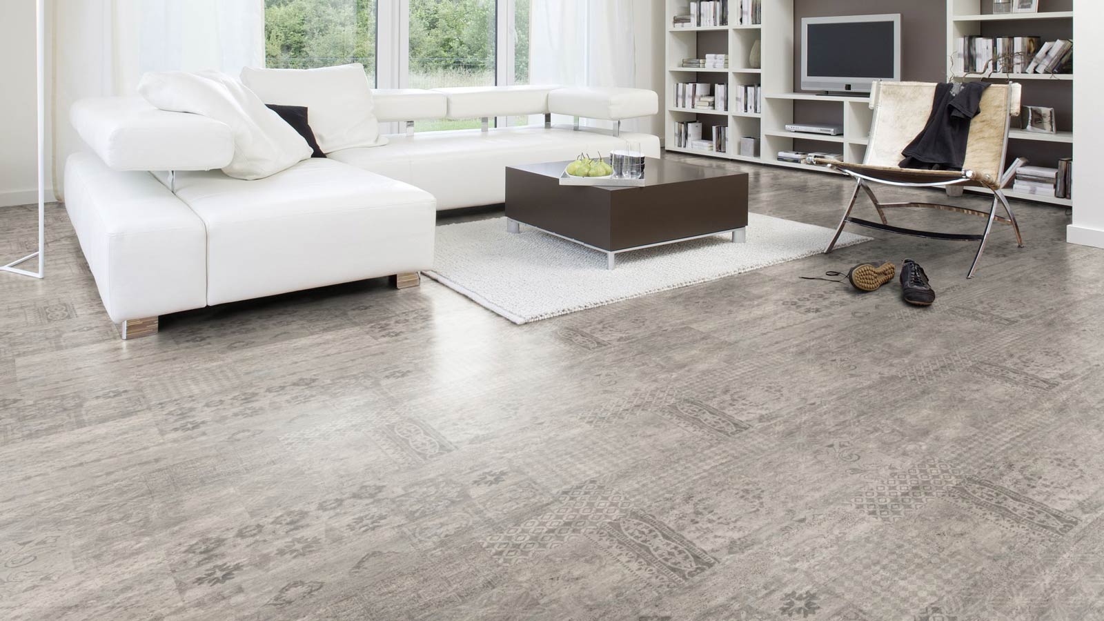 Skaben Bioboden Pro Climate Click 70 STONE Steinfliese Marokko Sand nachhaltige wasserfeste Fliese zum Klicken Raum4