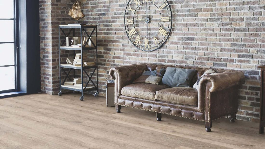 Skaben Bioboden Pro Climate Click 70 WOOD Scotia Eiche hell nachhaltige wasserfeste Landhausdiele 4V zum Klicken Raum5