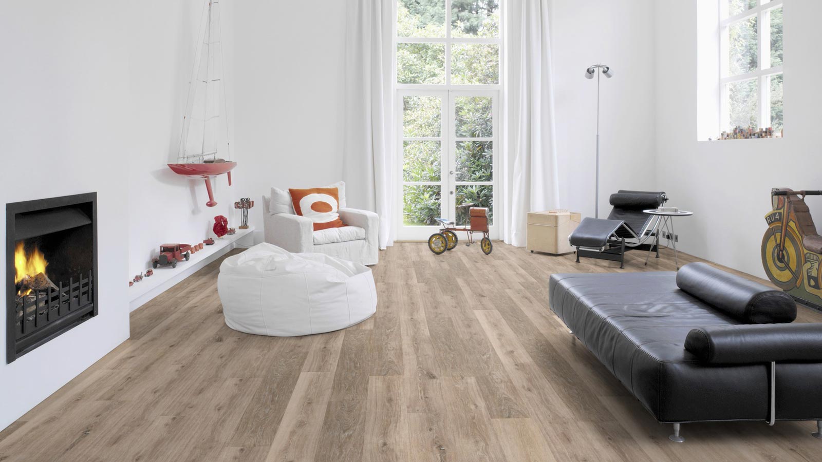 Skaben Bioboden Pro Climate Click 70 WOOD Scotia Eiche hell nachhaltige wasserfeste Landhausdiele 4V zum Klicken Raum7