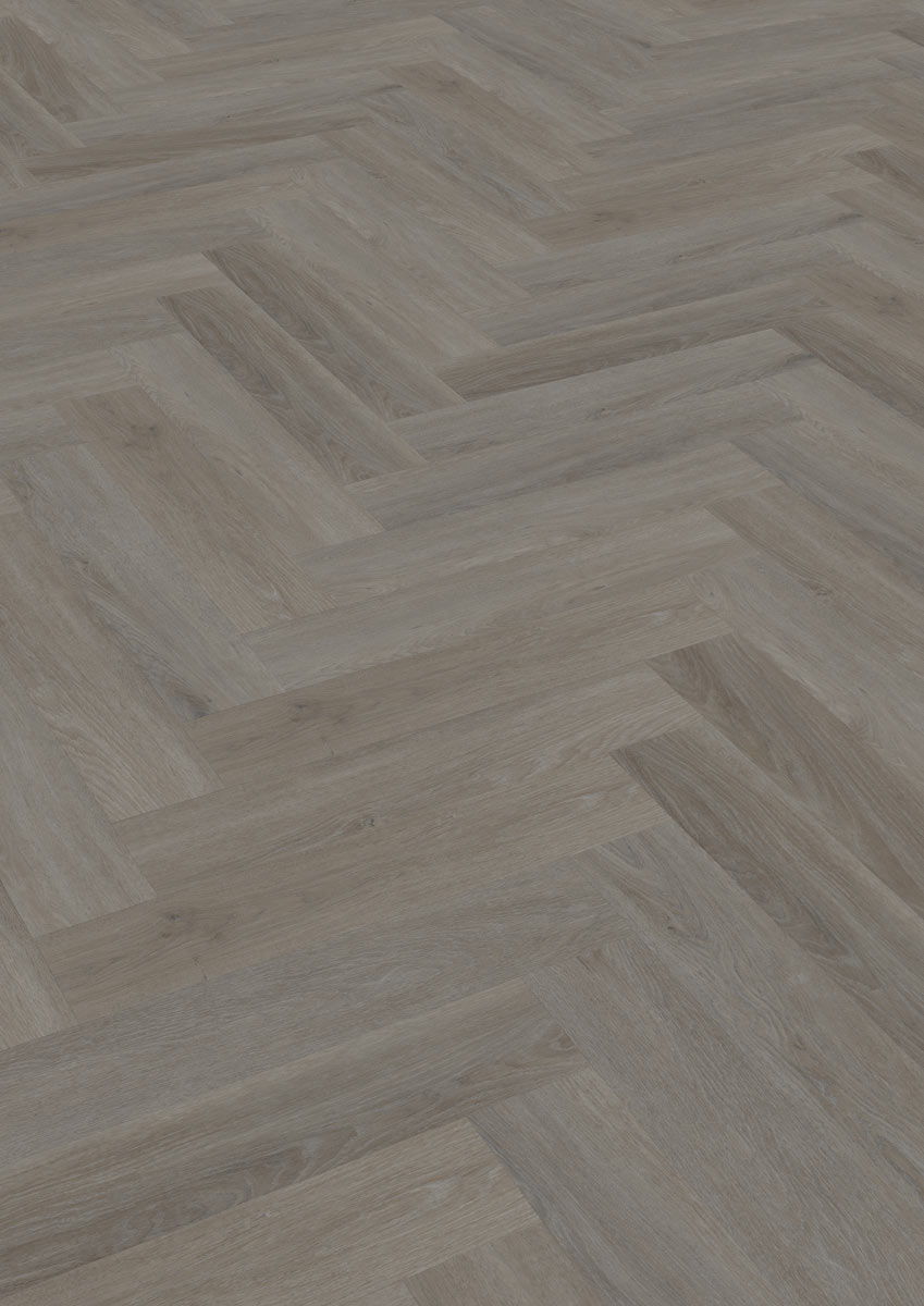 Skaben Design Rhino 55 Albion Eiche taupe Real Feel Fischgrät Herringbone 4V zum Kleben Raum1