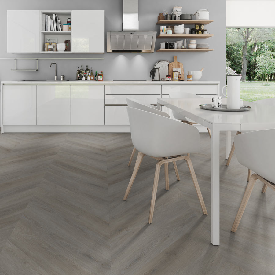 Skaben Suelo de Vinilo Design Rhino 55 Albion Oak taupe Real Feel French Herringbone Chevron para pegar