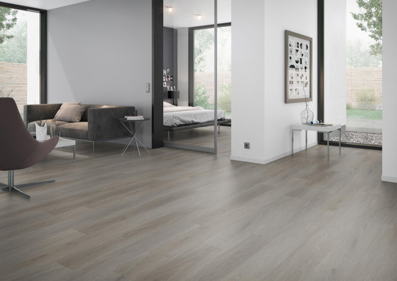 Skaben Glue-Down Vinyl Design Rhino 55 Albion Oak Taupe Real Feel 1-strip 4V main product photo
