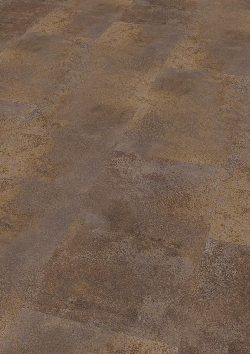 Skaben Design Rhino 55 Loft Rusted Bronze Rot Real Feel Fliese 4V zum Kleben Raum1