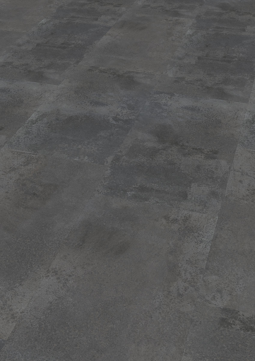 Skaben Design Rhino 55 Loft Rusted Schwarz Silber Real Feel Fliese 4V zum Kleben Raum1