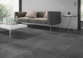 Skaben Glue-Down Vinyl Design Rhino 55 Loft Rusted Black Silver Real Feel Tile 4V