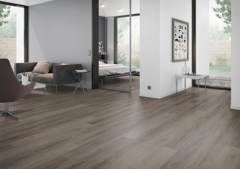 Skaben Vinylboden Design Rhino 55 Scandi Eiche dunkel braun Real Feel 1-Stab Landhausdiele 4V zum Kleben main product photo