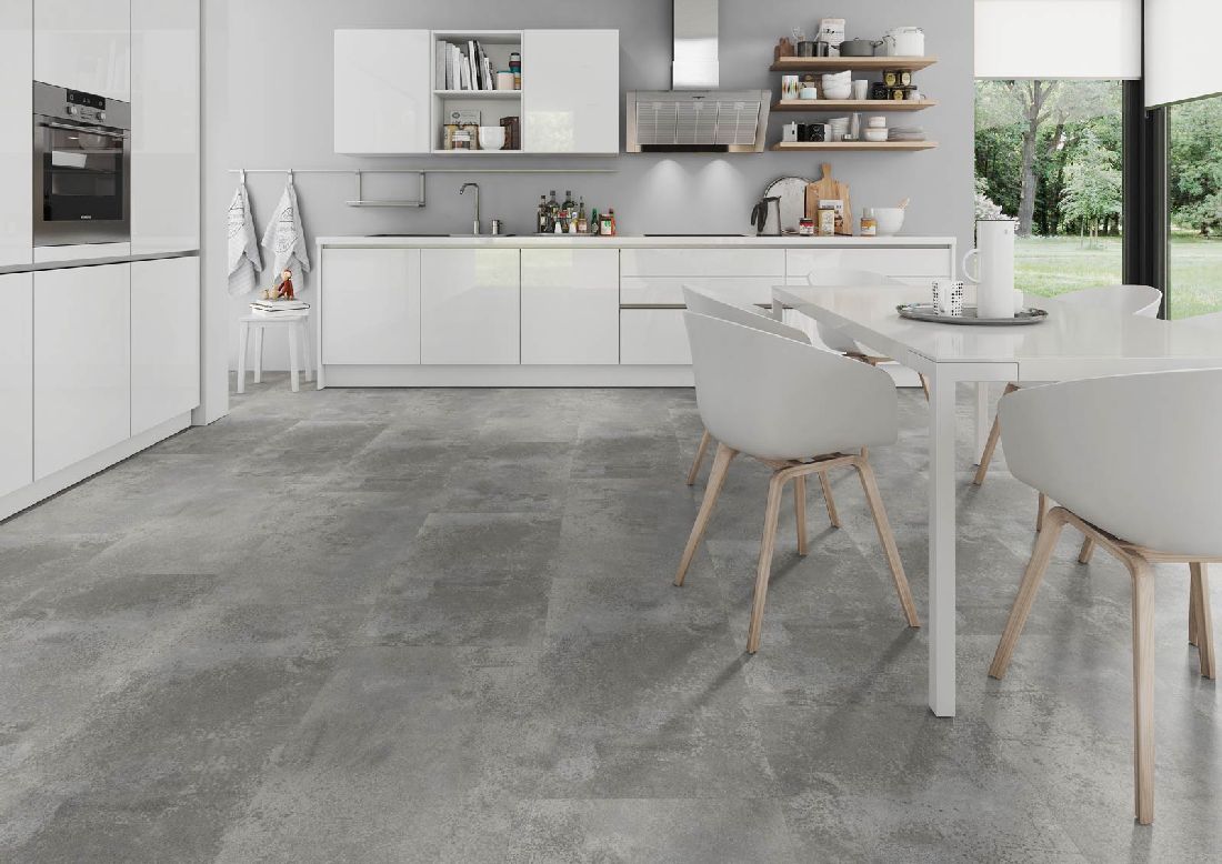 Skaben Design Rhino Click 55 Loft Rusted hell grau Fliese 4V Trittschalldämmung Raum4