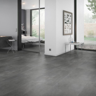 Skaben Design Rhino Click 55 Loft Cement Dark Gray Tile 4V Impact Sound Insulation