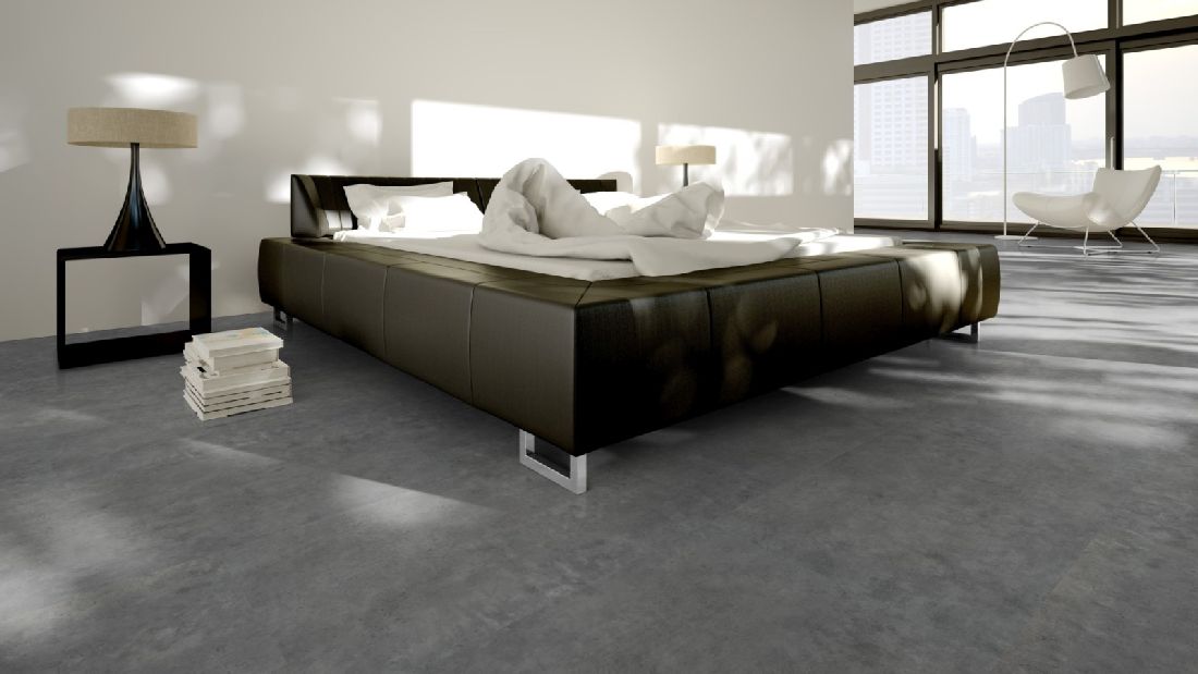 Skaben Design Rhino Click 55 smart Beton Modern Grau Fliesenoptik 4V Trittschalldämmung Raum7