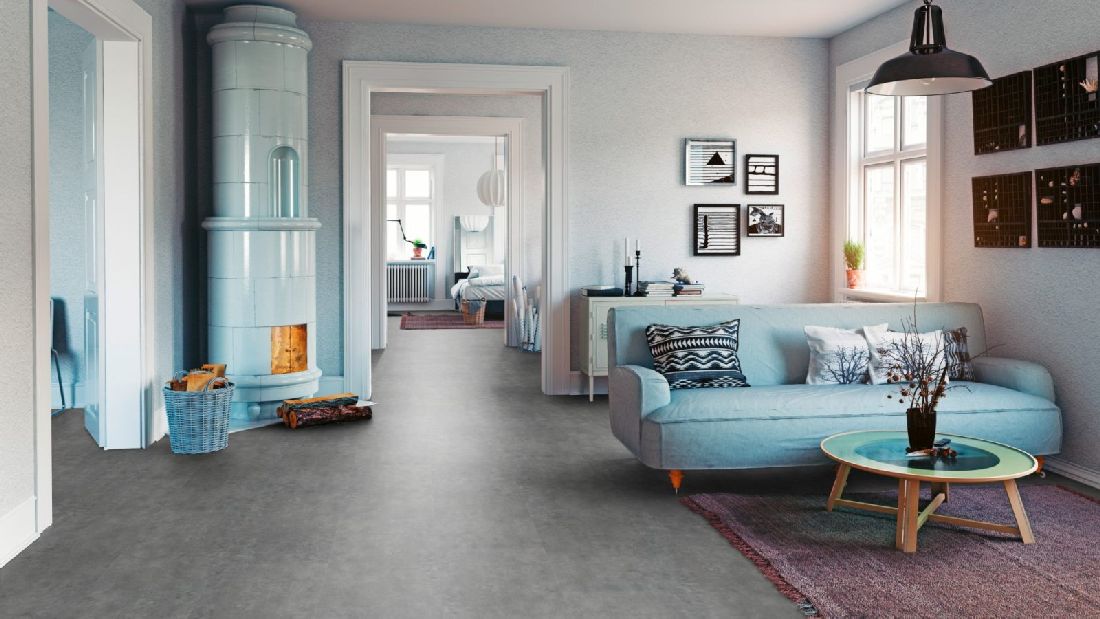 Skaben Design Rhino Click 55 smart Beton Modern Grau Fliesenoptik 4V Trittschalldämmung Raum8