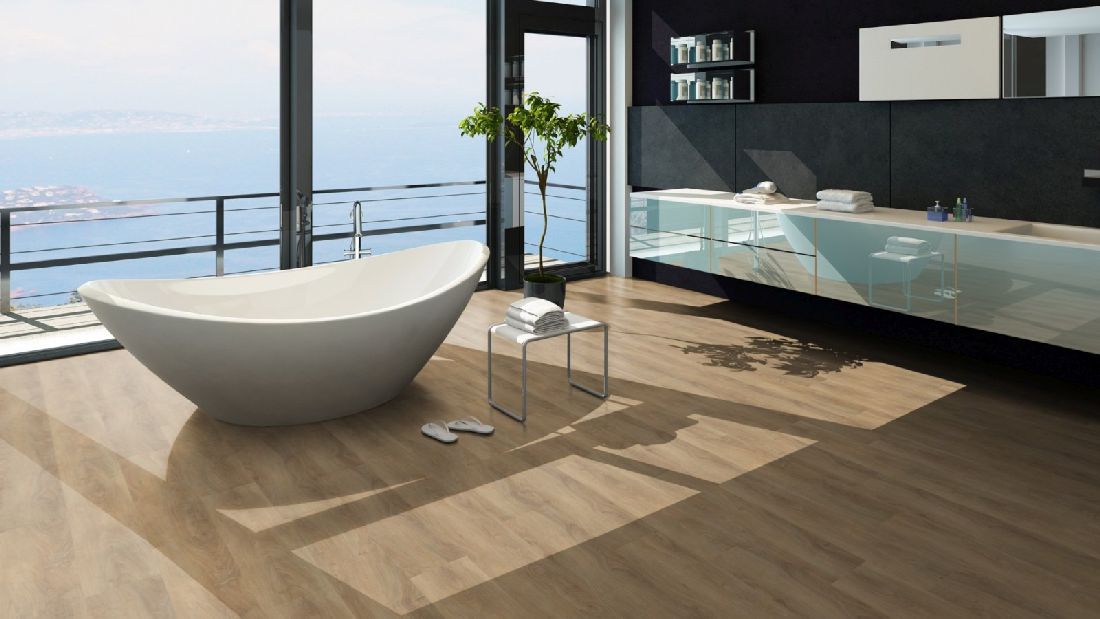 Skaben Design Rhino Click 55 smart Eternal Eiche Natürlich 1-Stab Landhausdiele 4V Trittschalldämmung Raum5