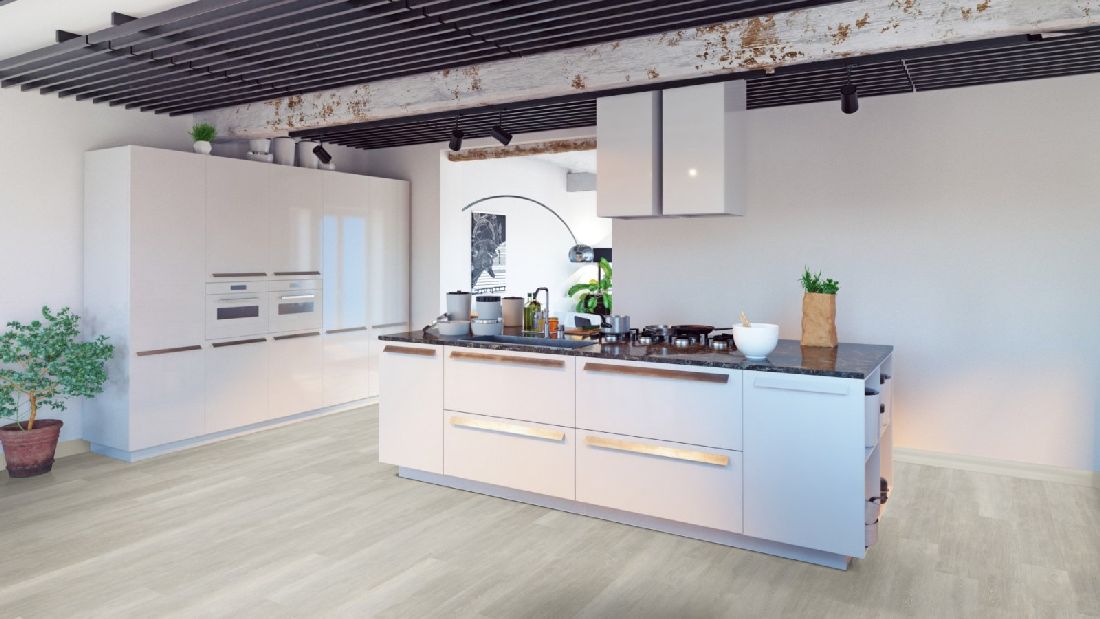 Skaben Design Rhino Click 55 smart Patina Eiche Weiss 1-Stab Landhausdiele 4V Trittschalldämmung Raum10