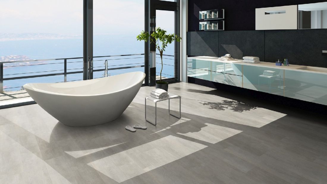 Skaben Design Rhino Click 55 smart Patina Eiche Weiss 1-Stab Landhausdiele 4V Trittschalldämmung Raum5