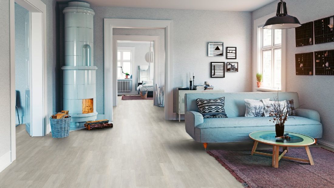 Skaben Design Rhino Click 55 smart Patina Eiche Weiss 1-Stab Landhausdiele 4V Trittschalldämmung Raum8