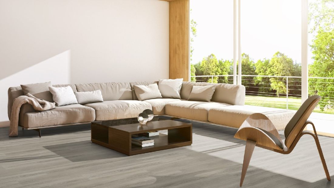 Skaben Design Rhino Click 55 XL Eiche Kristallgrau 1-Stab Landhausdiele XL 4V Trittschalldämmung Raum3