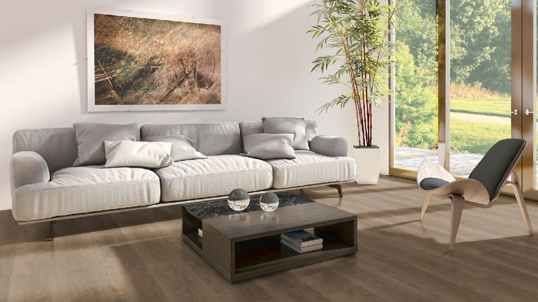 Skaben Design Rhino Click 55 XL Geräucherte Eiche 1-Stab Landhausdiele XL 4V Trittschalldämmung Raum4