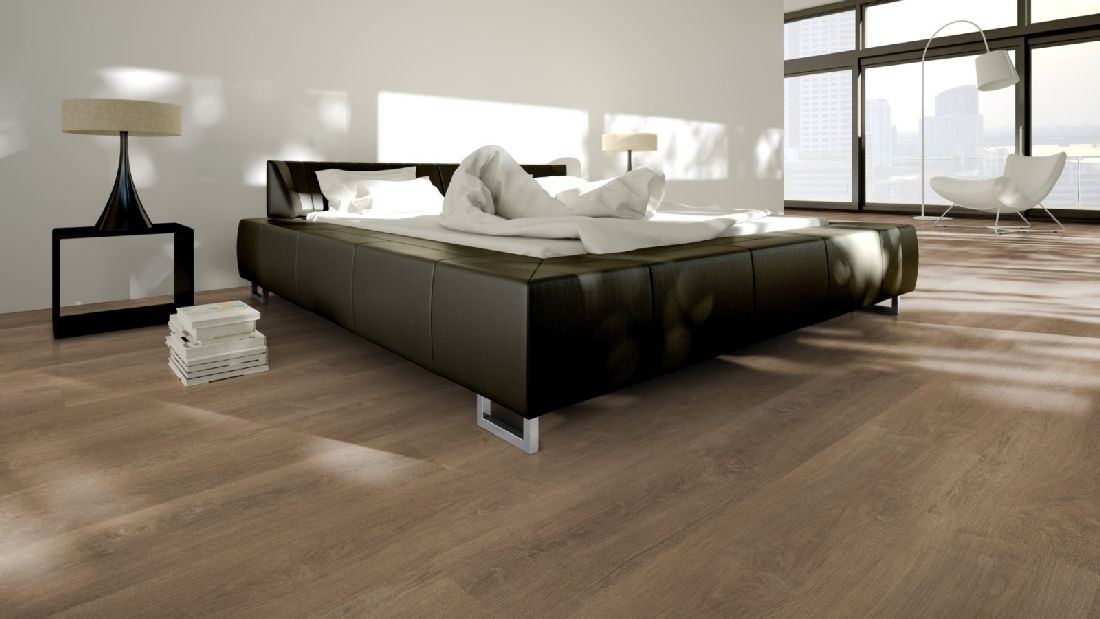 Skaben Design Rhino Click 55 XL Geräucherte Eiche 1-Stab Landhausdiele XL 4V Trittschalldämmung Raum7