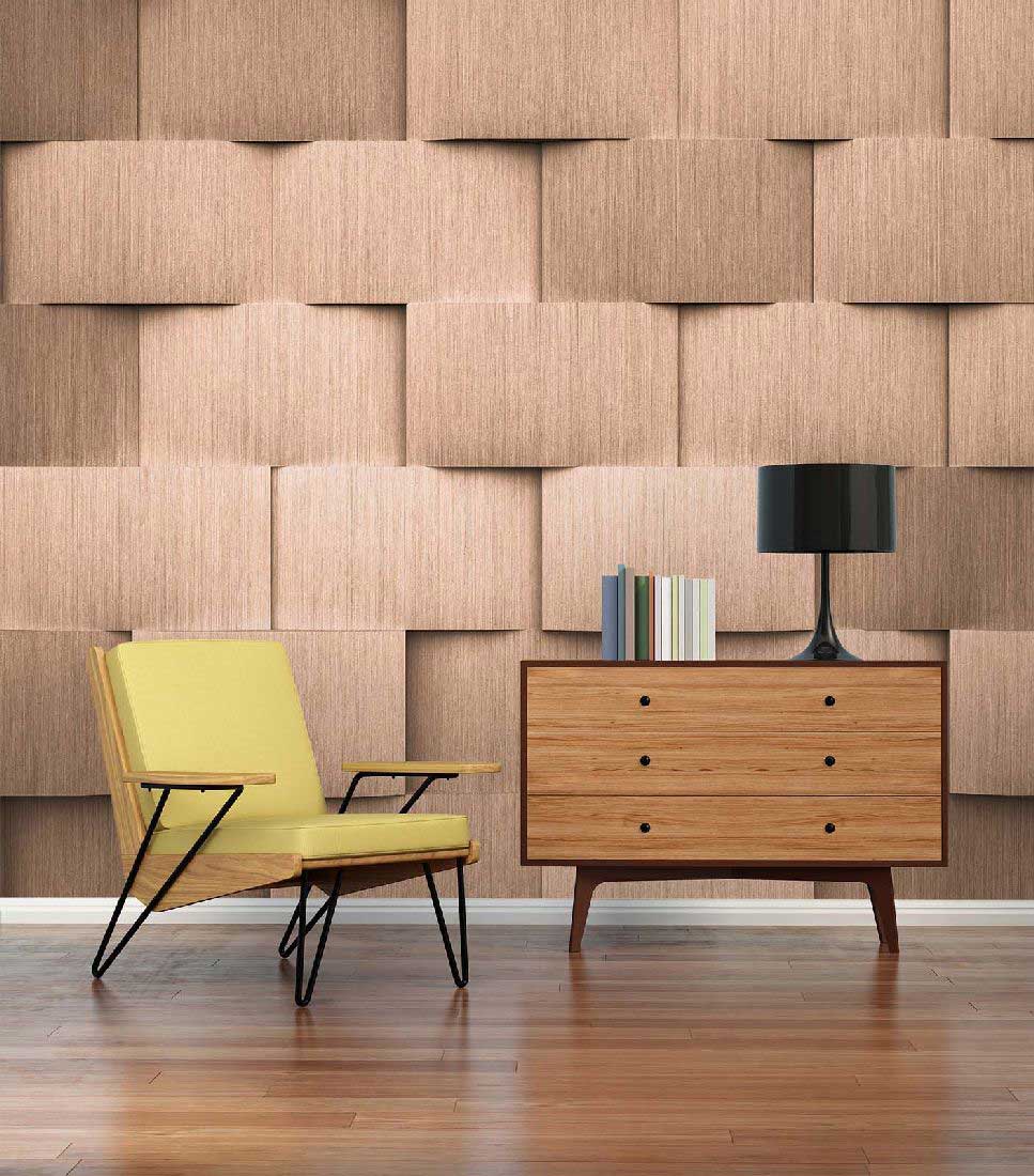 Skaben Fototapete 3D Braun Raum3