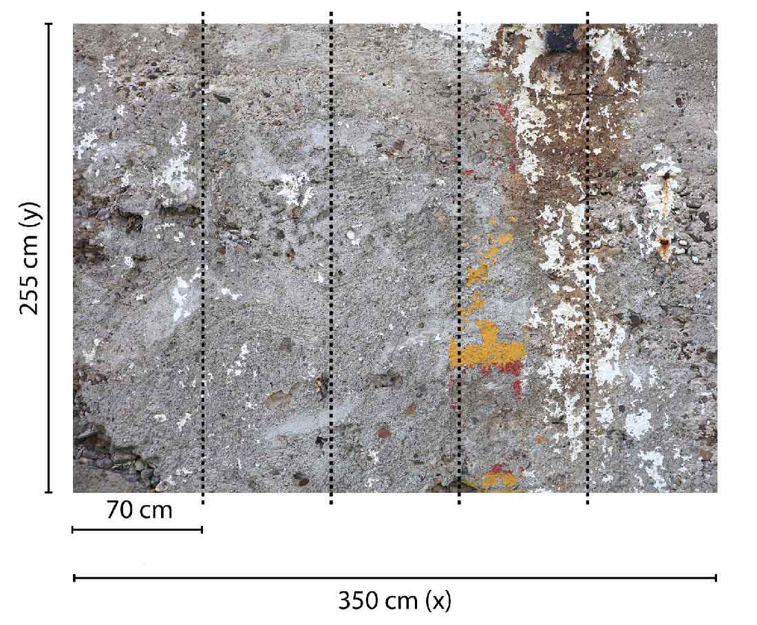 Skaben Fototapete Betonoptik Grau / Gelb Raum2